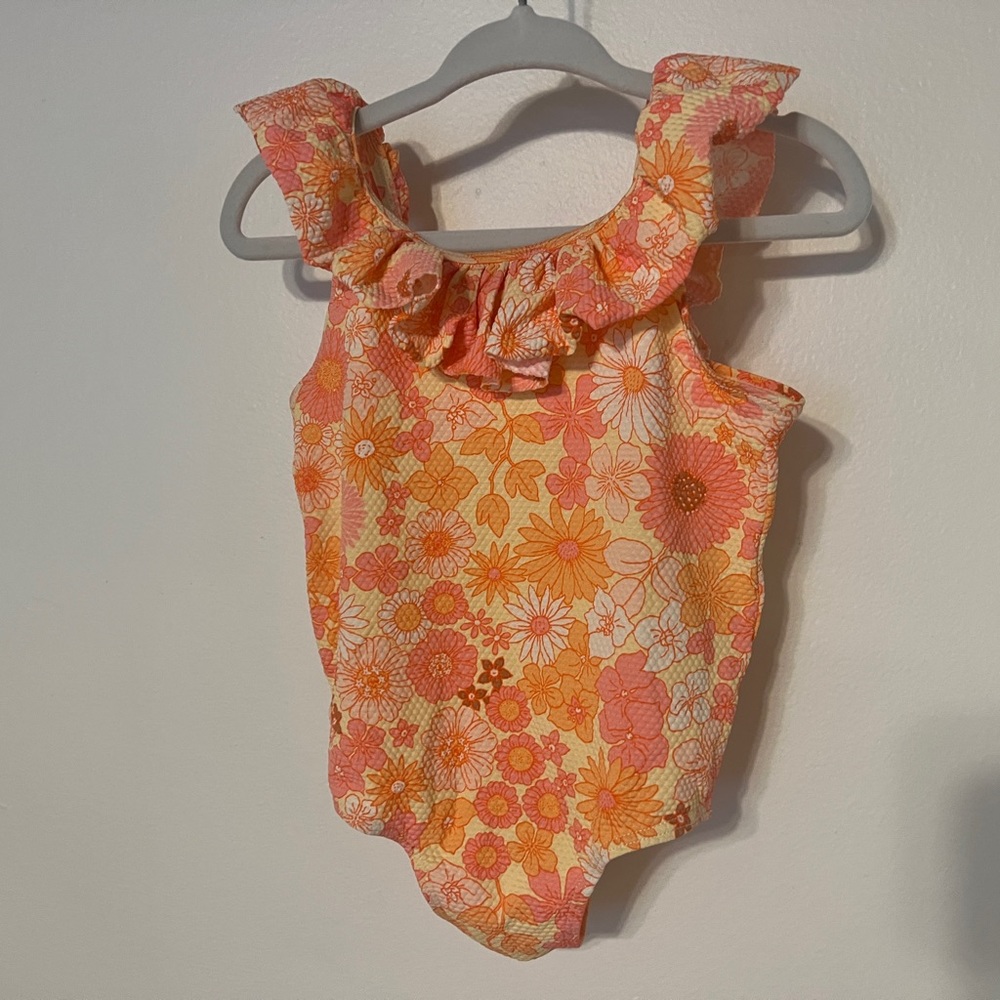 H&M Baby Girl Textured Floral Swimsuit